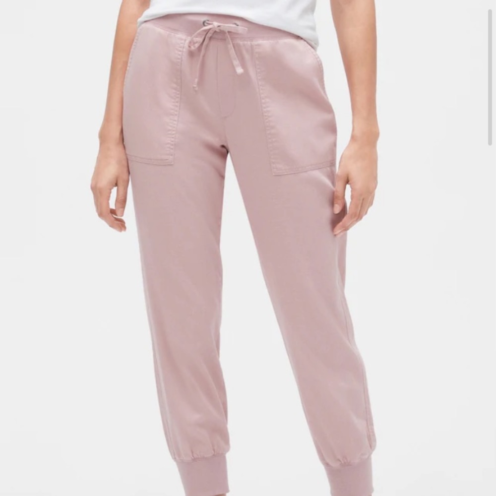 Gap pink twill joggers